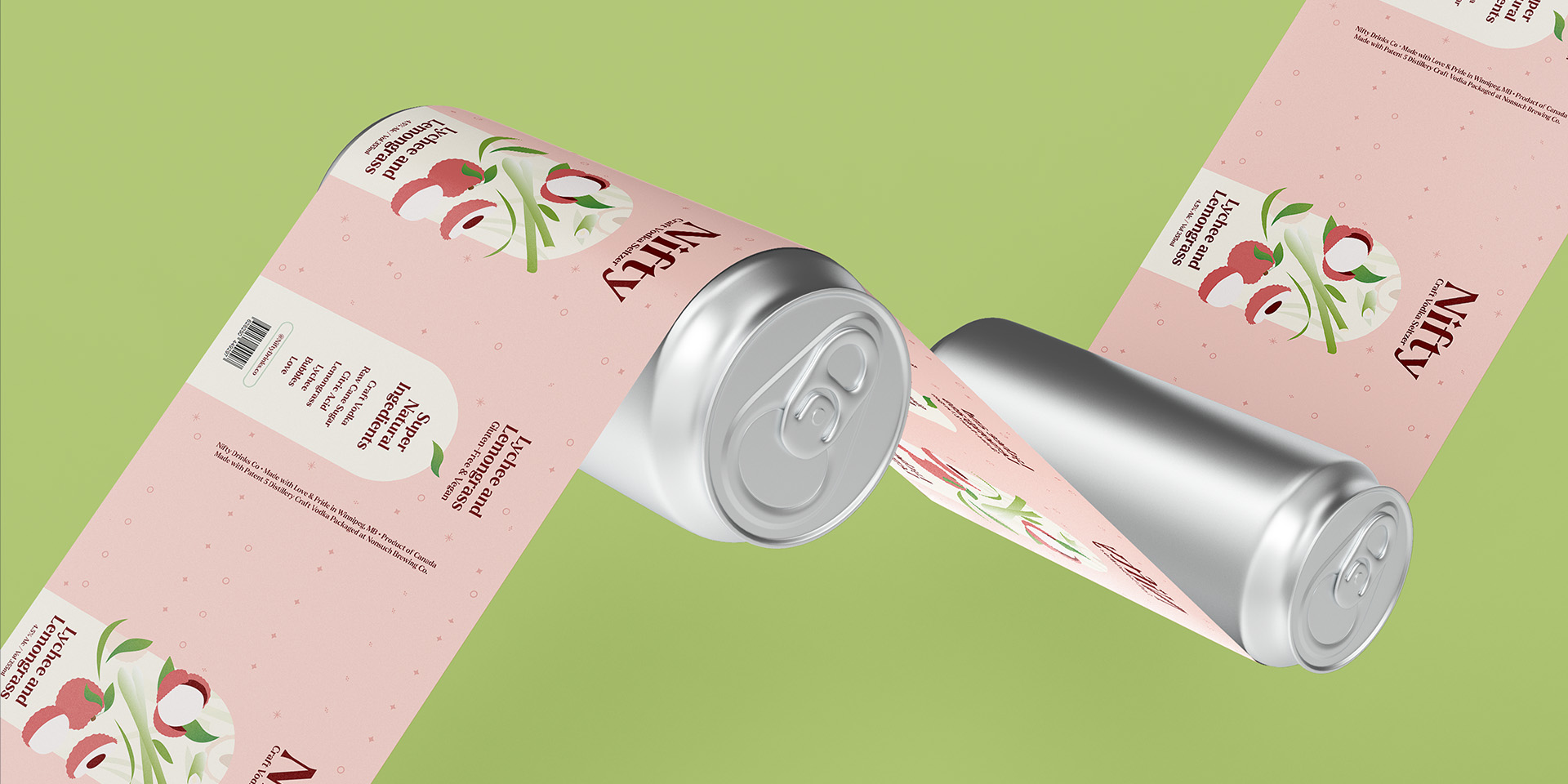 Image of cans being rolled into new packaging.
