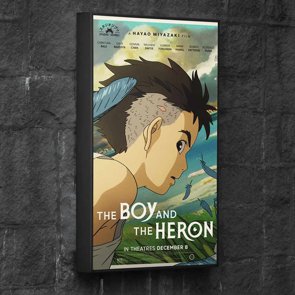 Image of a movie poster for The Boy and the Heron.