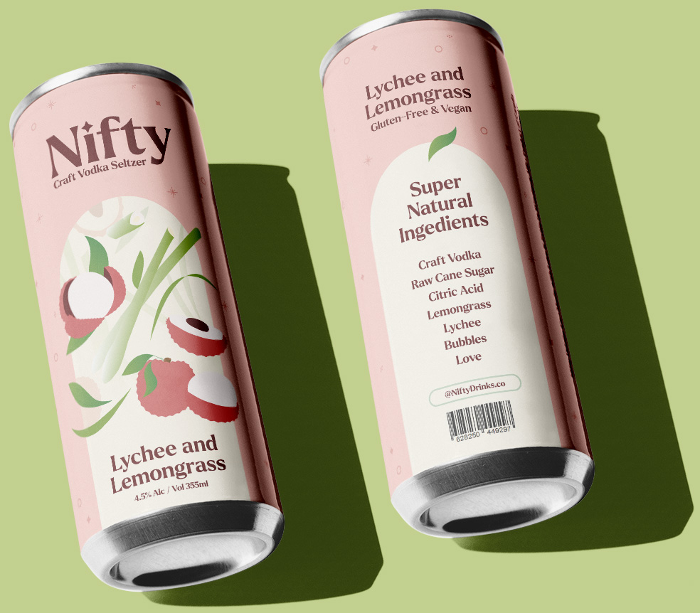 Two Nifty Vodka Seltzer can's